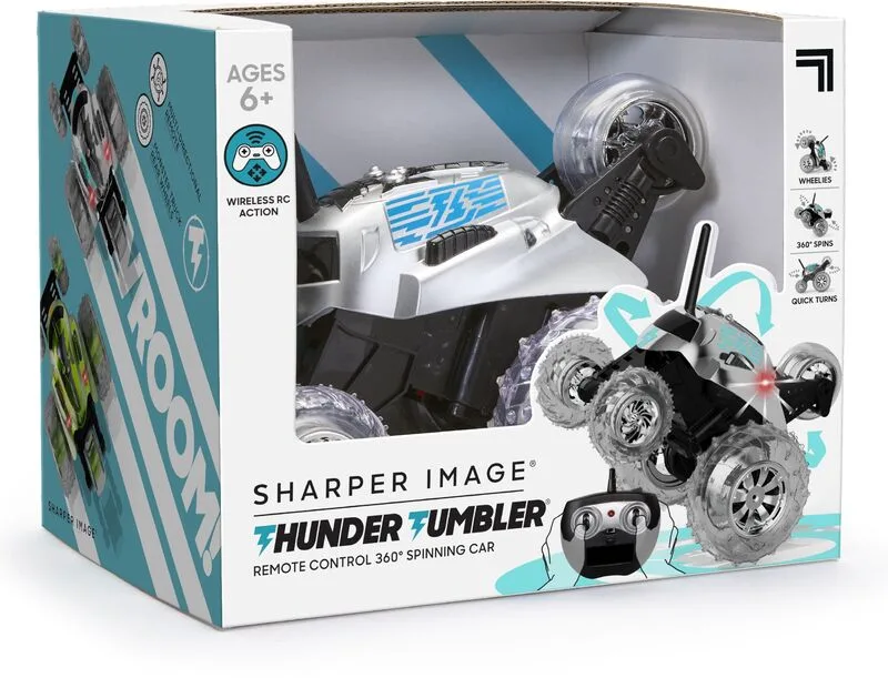 Sharper Image Τηλεκατευθυνόμενο Όχημα 360° Spinning Thunder Tumbler Silver (1261022230) - φωτογραφία 2