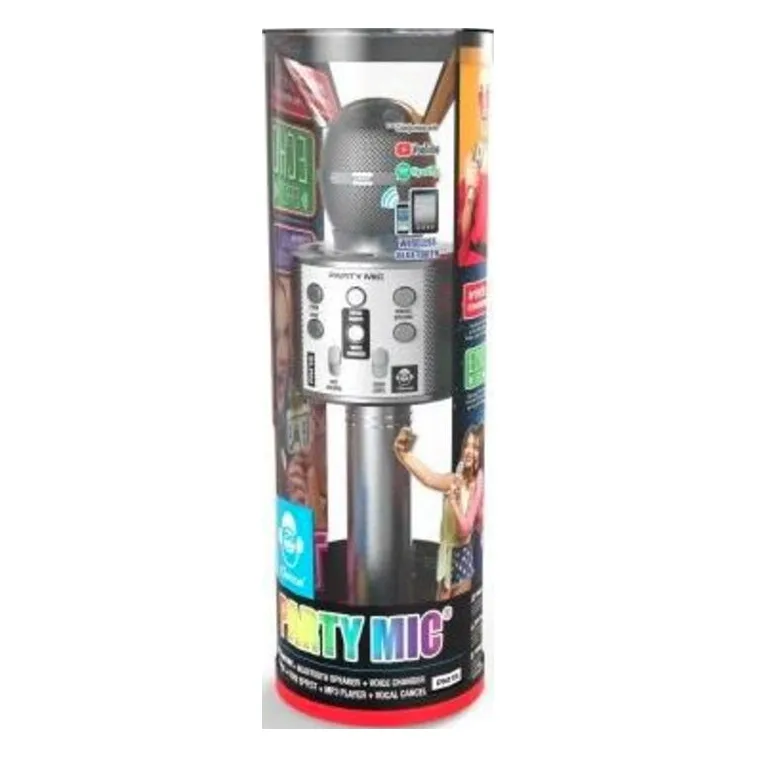 iDance Μικρόφωνο Karaoke με ηχείο Party MIC PM15 Ασημί - φωτογραφία 2