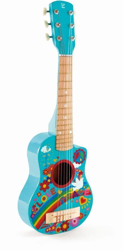 Hape Early Melodies Ξύλινη Κιθάρα Flower Power (E0600A)