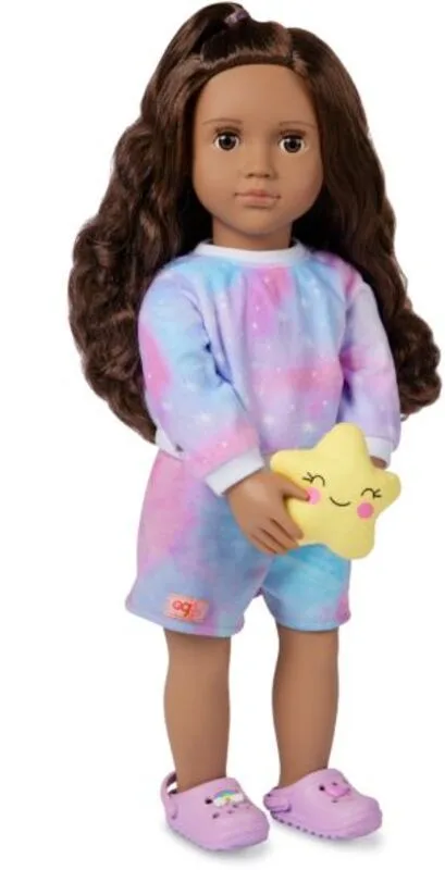 Our Generation Κούκλα Carmen With Rainbow Pijama & Star Pillow (BD31711Z)