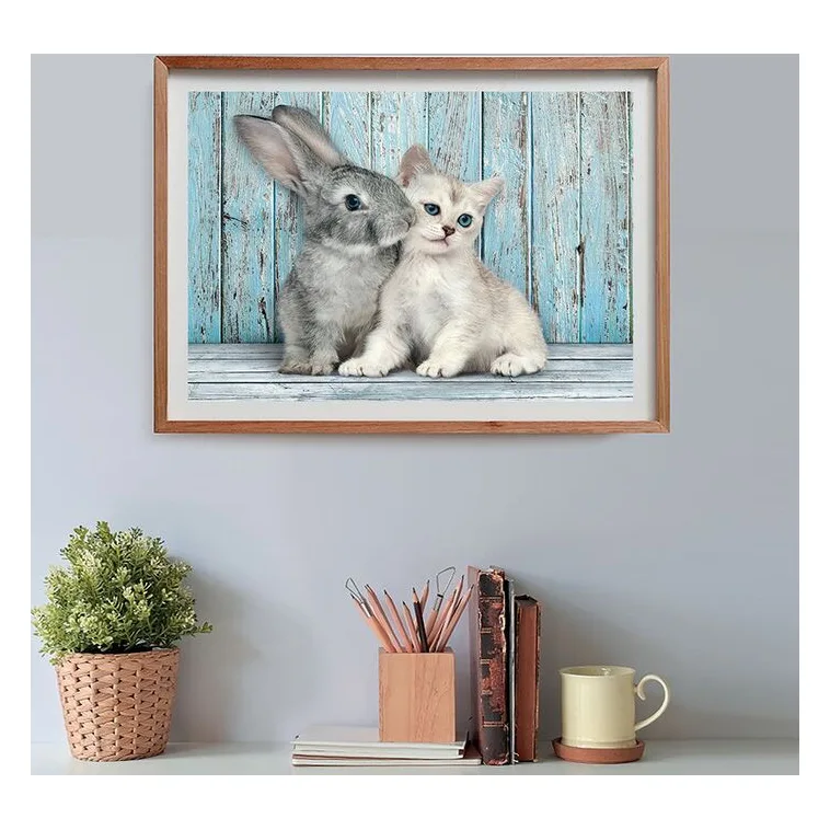 Clementoni Παζλ 500 H.Q. Cat & Bunny (1220-35539) - φωτογραφία 4