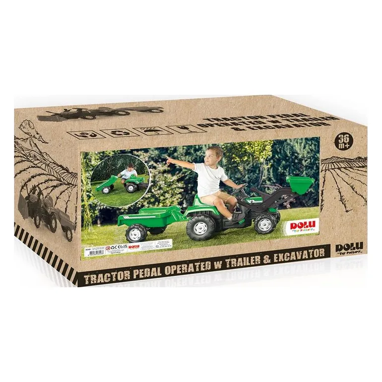 Dolu Εκσκαφέας With Trailer-Green (8048) - φωτογραφία 2