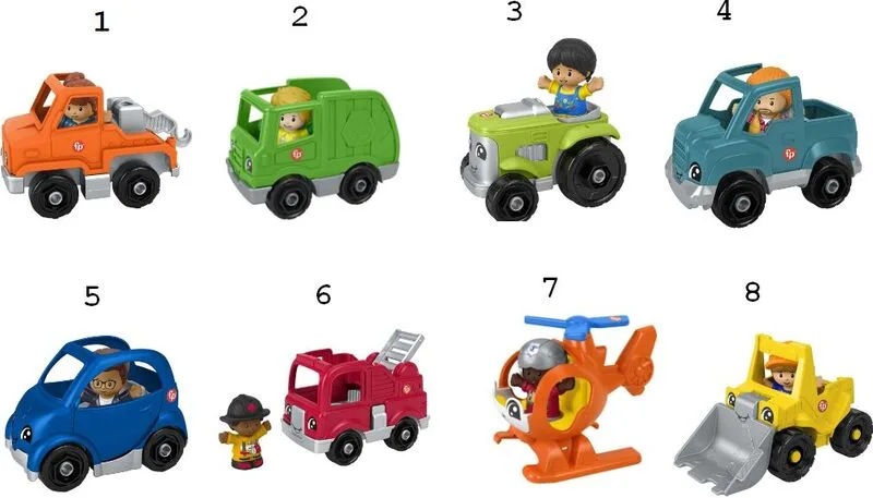 Fisher Price Little People Οχήματα-8 Σχέδια (HPX84) - φωτογραφία 2