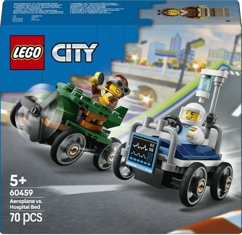 LEGO® City Airplane vs. Hospital Bed Race Car Pack (60459)