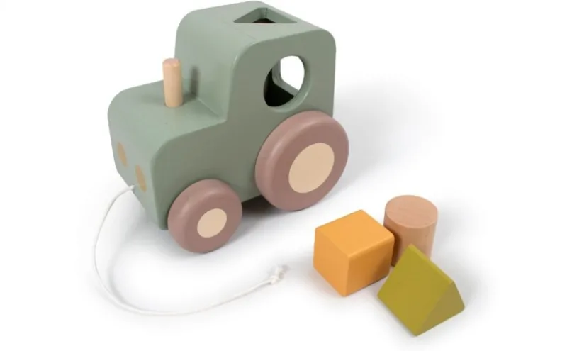 Filibabba Pull Along Tractor with Shape Sorter