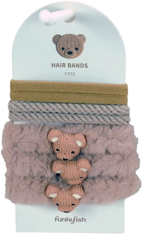 Funkyfish Bear Λαστιχάκια Μαλλιών Brown (300-30303)