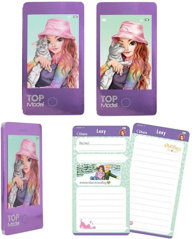 Top Model Μπλοκ Σημειώσεων Mobile-4 Σχέδια-1Τμχ (D13211) - φωτογραφία 2