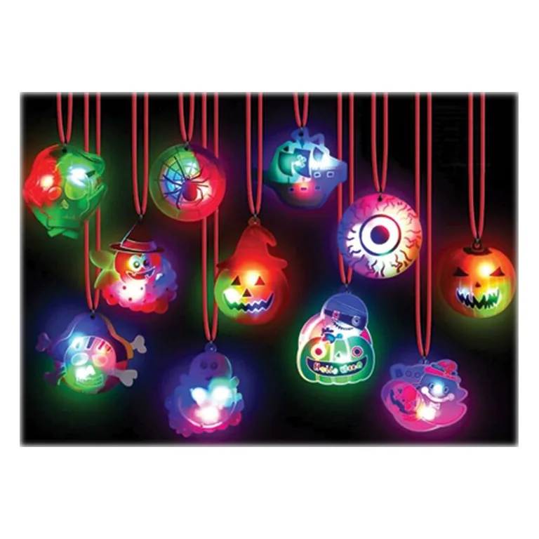 Κολιέ Halloween Με Φως Led-6 Σχέδια-1Τμχ (Α0822) - φωτογραφία 2