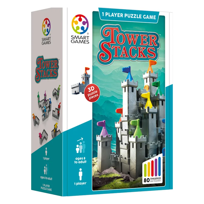 Smartgames Επιτραπέζιο Tower Stacks (80 challenges)