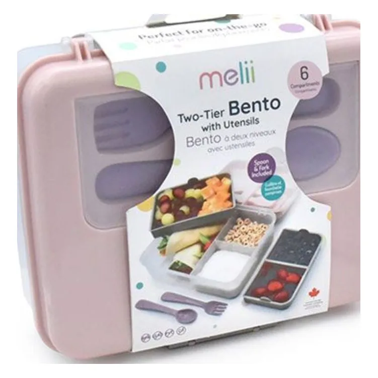 Melii Φαγητοδοχείο Με Κουτάλι & Πιρούνι Pink (MEL21500)