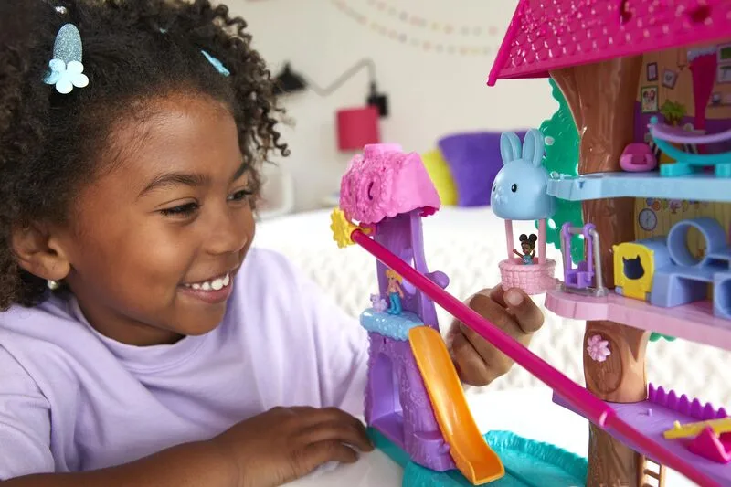 Polly Pocket Pollyville-Δεντρόσπιτο Pet Adventure (HHJ06) - φωτογραφία 4