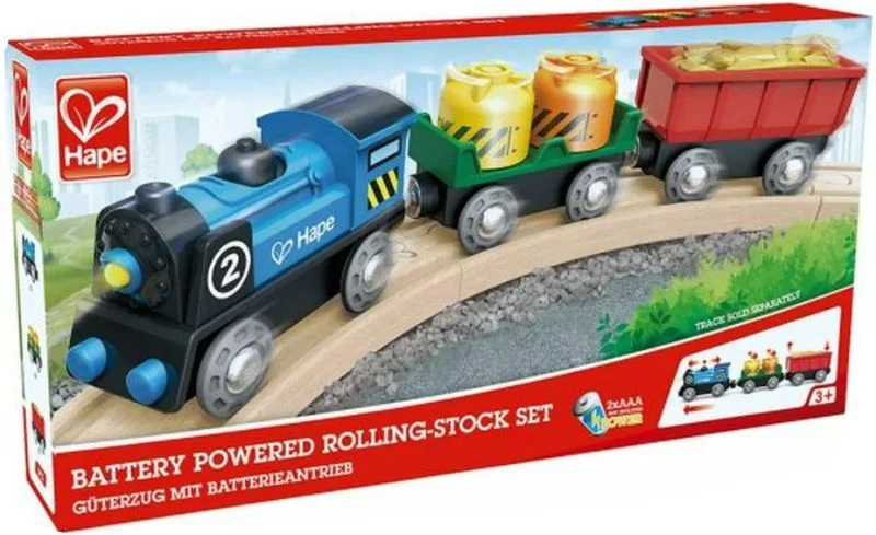 Hape Railway Ξύλινο Rolling Stock Τρενάκι Set (E3720A) - φωτογραφία 2
