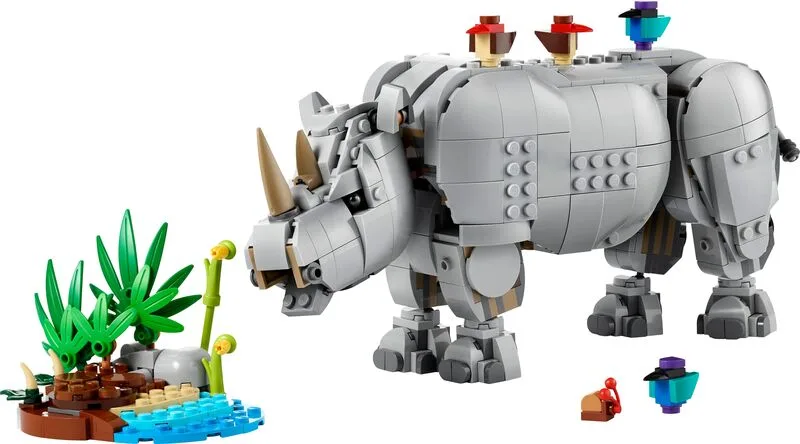 LEGO® Creator 3in1 Wild Animals: Majestic Rhino With Birds (31171) - φωτογραφία 2