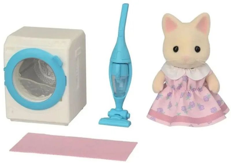 Sylvanian Families Floral Cat's Wash & Clean Set (5775)