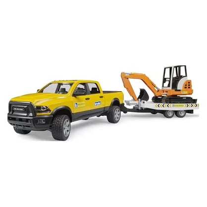 Φορτηγάκι RAM 2500 Με Τρέιλερ Και Εκσκαφέα Bruder - BR002546