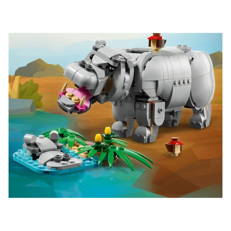 LEGO® Creator 3in1 Wild Animals: Majestic Rhino With Birds (31171) - φωτογραφία 4
