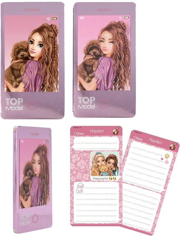 Top Model Μπλοκ Σημειώσεων Mobile-4 Σχέδια-1Τμχ (D13211) - φωτογραφία 3