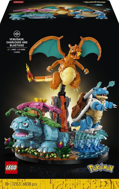 LEGO® Pokemon: Venusaur, Charizard & Blastoise (72153)