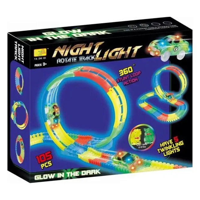 BW Σετ Πίστα Glow In The Dark B/O With Light 105Τμχ (868-169)