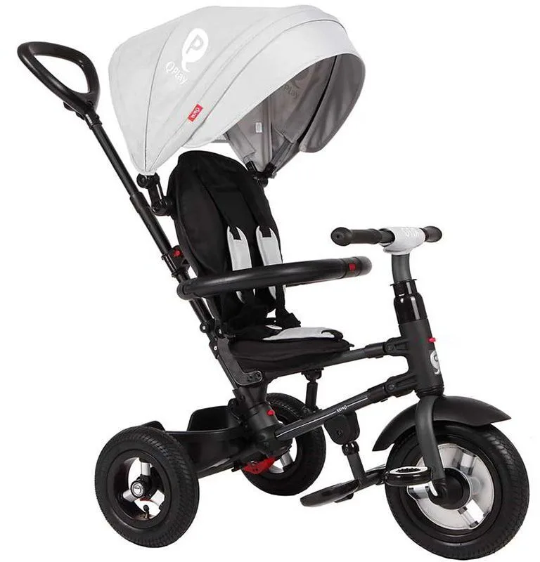 QPlay Τρίκυκλο Rito Air Wheels Grey (01-1212040-01)