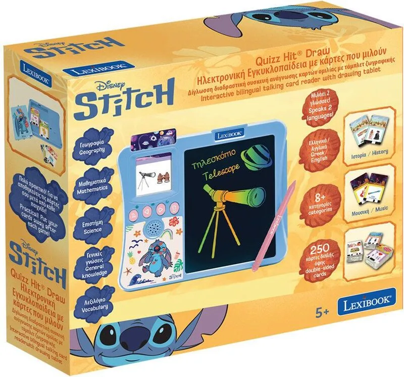 Stitch Διαδραστικό Παιχνίδι Ανάγνωσης Καρτών Με Pad (25.JCR20Di8) - φωτογραφία 2