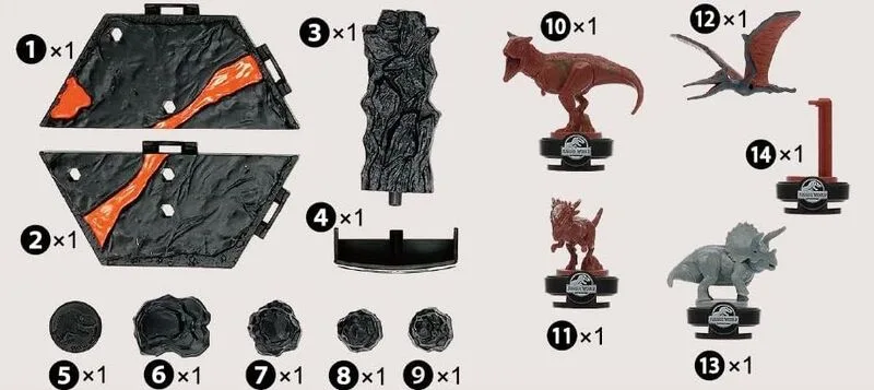 Epoch Επιτραπέζιο Jurassic World Volcano Quake Balancing Game - 7512 - φωτογραφία 3