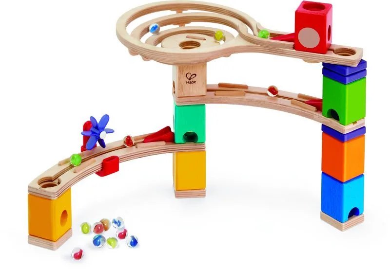 Hape Quadrilla Marble Run Ξύλινο Race To The Finish-58Τμχ (E6021A)