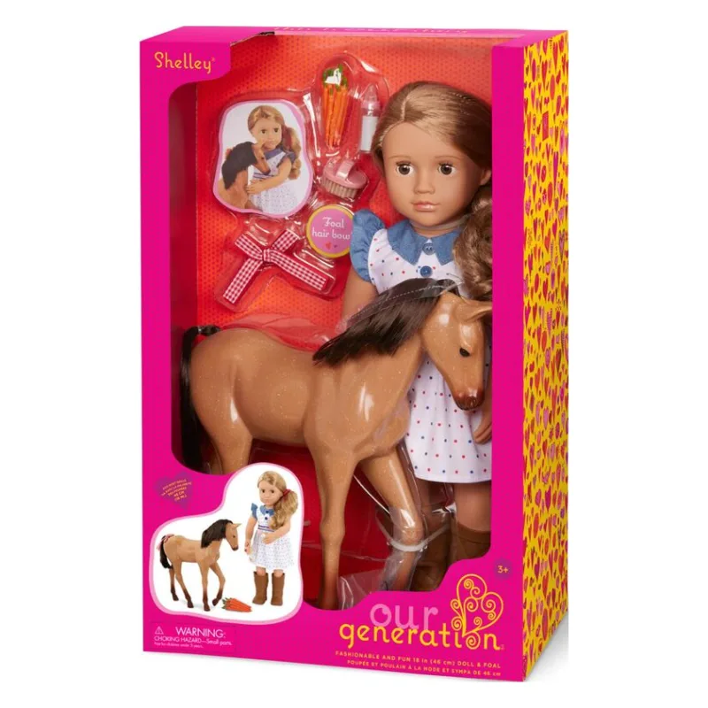 Our Generation Κούκλα Shelley With Foal Buckskin Appaloosa (BD31447Ζ) - φωτογραφία 2