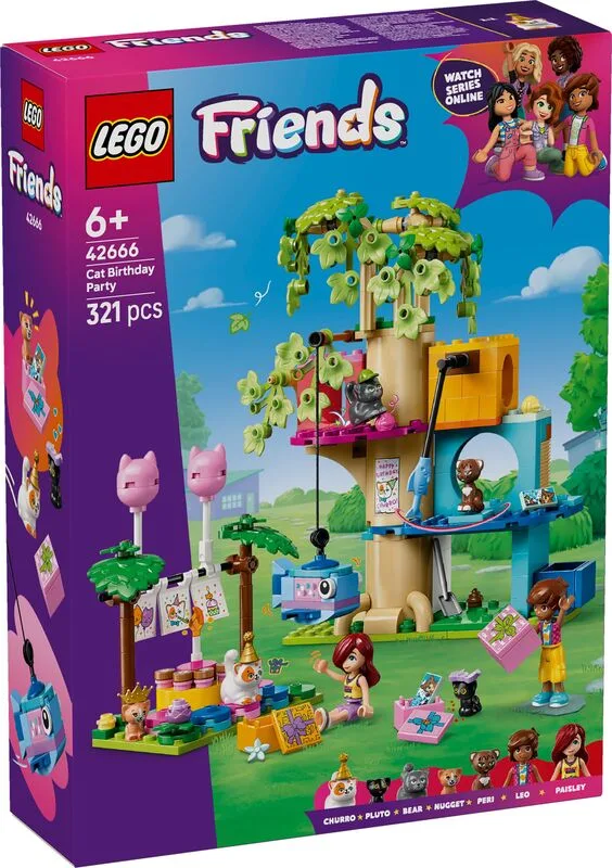 LEGO® Friends Cat Birthday Party & Tree House (42666)
