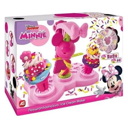 As Company Παγωτοπλαστελίνα Minnie Με 6 Βαζάκια-Καπάκια Καλουπάκια 256g & Sprinkles - 1045-03617
