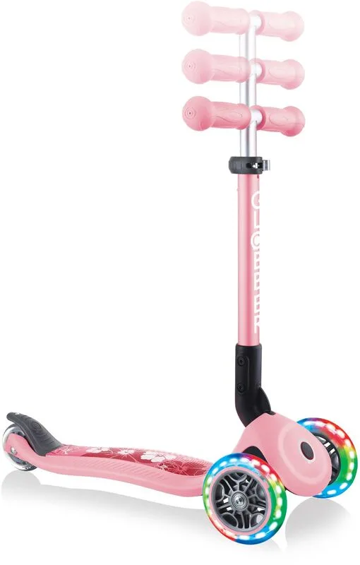 Globber Scooter Junior Foldable Fantasy Lights Flowers Pastel Pink (433-210) - φωτογραφία 5