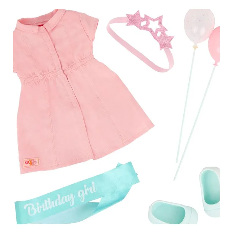 Our Generation Κούκλα Brenna With Pink Dress Birthday Girl (BD31577Z) - φωτογραφία 5