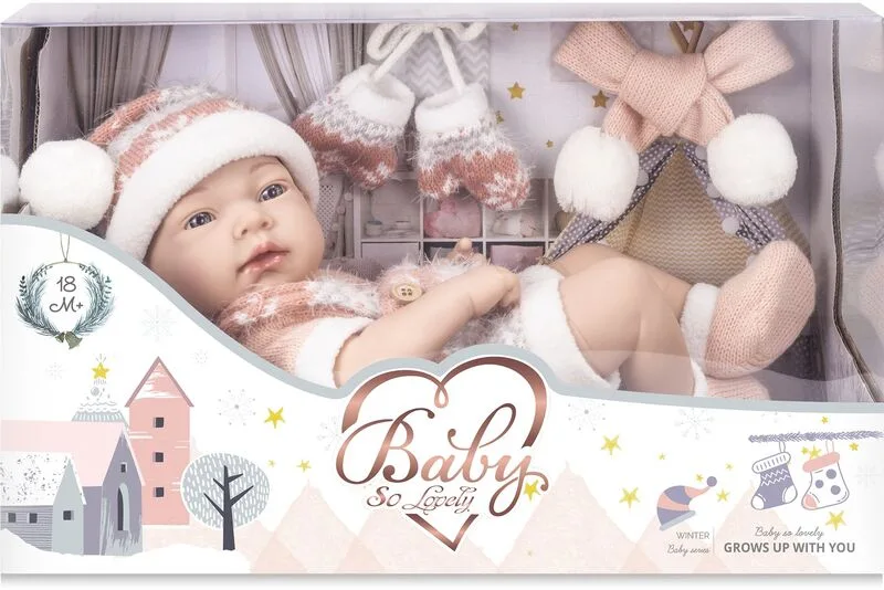 BW Σετ Μωρό New Born Vinyl 15'' With Scarf & Gloves (237-2)