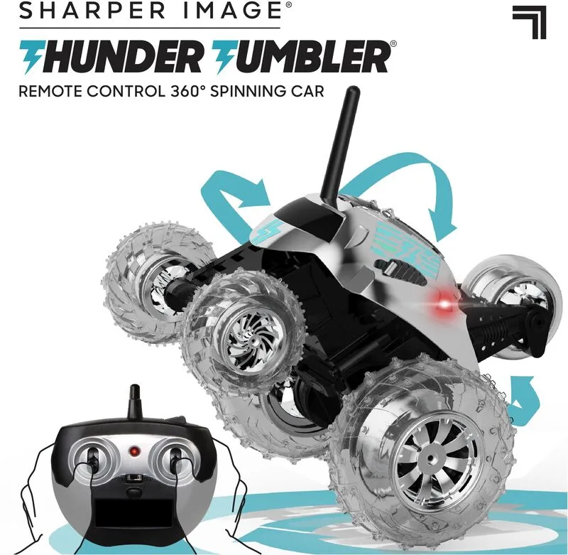Sharper Image Τηλεκατευθυνόμενο Όχημα 360° Spinning Thunder Tumbler Silver (1261022230) - φωτογραφία 6