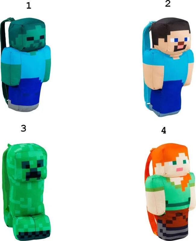Giochi Preziosi Minecraft Λούτρινο Σακίδιο Πλάτης Σε 4 Σχέδια - MNC09000 - φωτογραφία 2