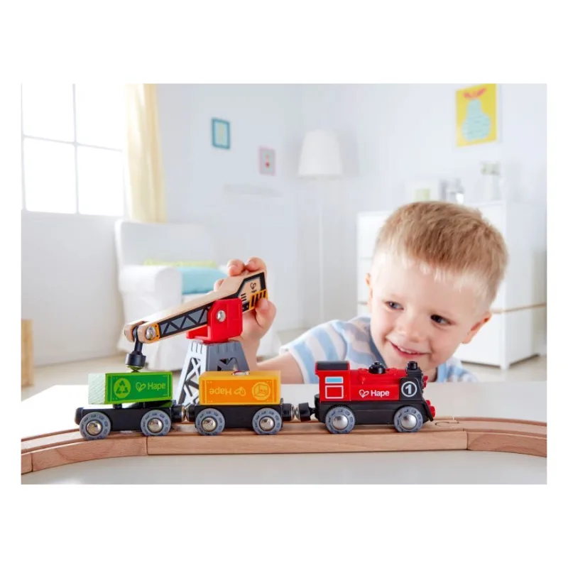 Hape Railway Ξύλινο Cargo Delivery Τρένο Set (E3731A) - φωτογραφία 4