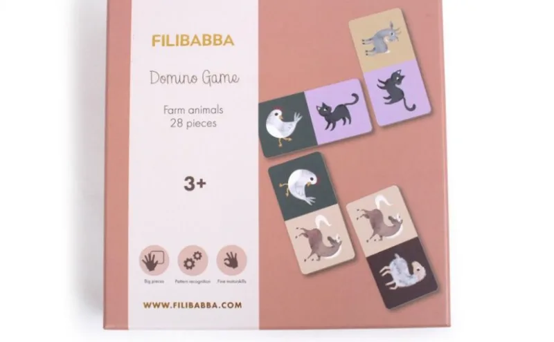 Filibabba ντόμινο Farm Animals με ζώα της φάρμας
