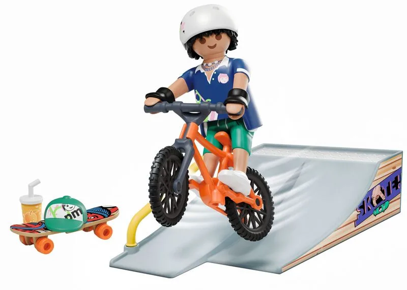 Playmobil Αγόρι Με Skateboard Και Ποδήλατο (71798)