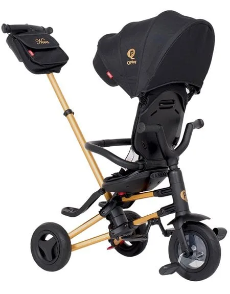QPlay Παιδικό Ποδήλατο Τρίκυκλο Σπαστο Nova Air Wheels Golden-Black Exclusive - 01-1212050-08