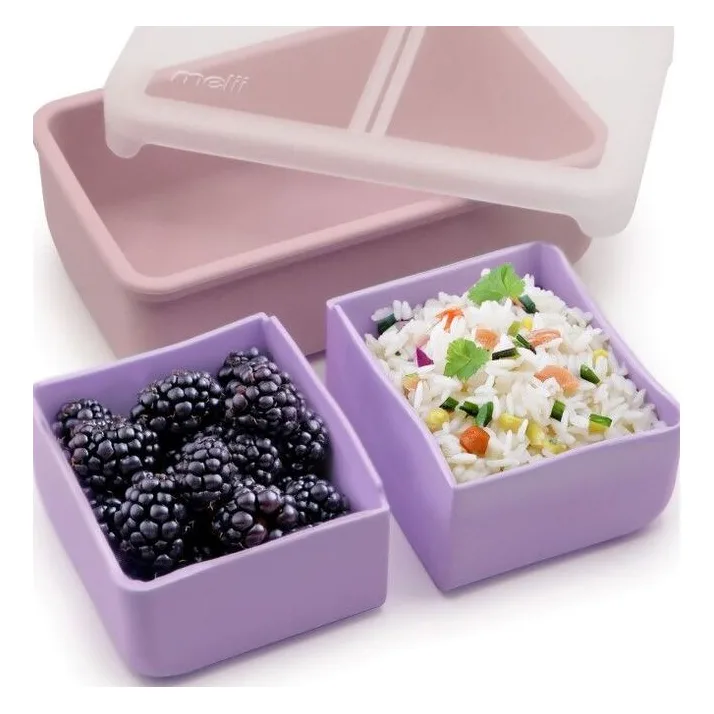 Melii Φαγητοδοχείο Bento 2 Θέσεων 700ml Pink/Purple (MEL22300) - φωτογραφία 2