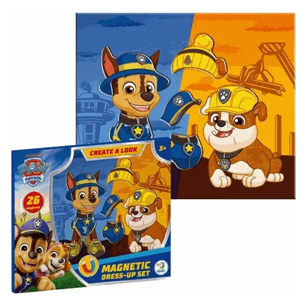 Just Toys Επιτραπέζιο Μαγνητικό Παιχνίδι Paw Patrol Chase & Rubble Magnetic Dress-Up - 200698