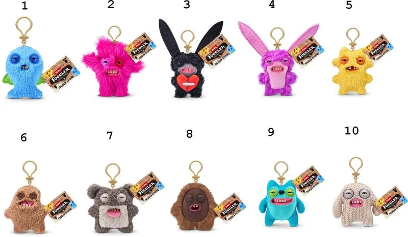 Zuru Λούτρινο Fuggler Keyrings-10 Σχέδια (15706) - φωτογραφία 2