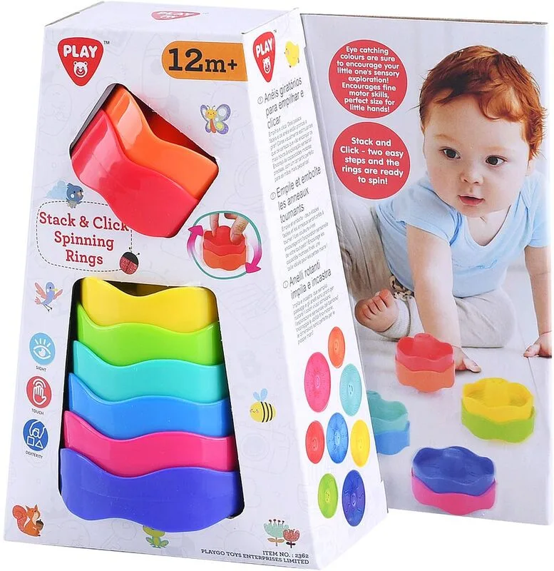 Playgo Πυραμίδα Stack & Click Spinning Rings (2362)