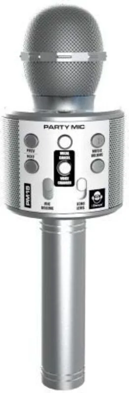 iDance Μικρόφωνο Karaoke με ηχείο Party MIC PM15 Ασημί