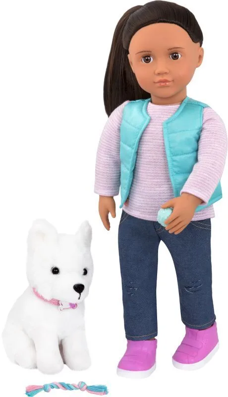 Our Generation Κούκλα Cassie With Pet Dog (BD31243Z)