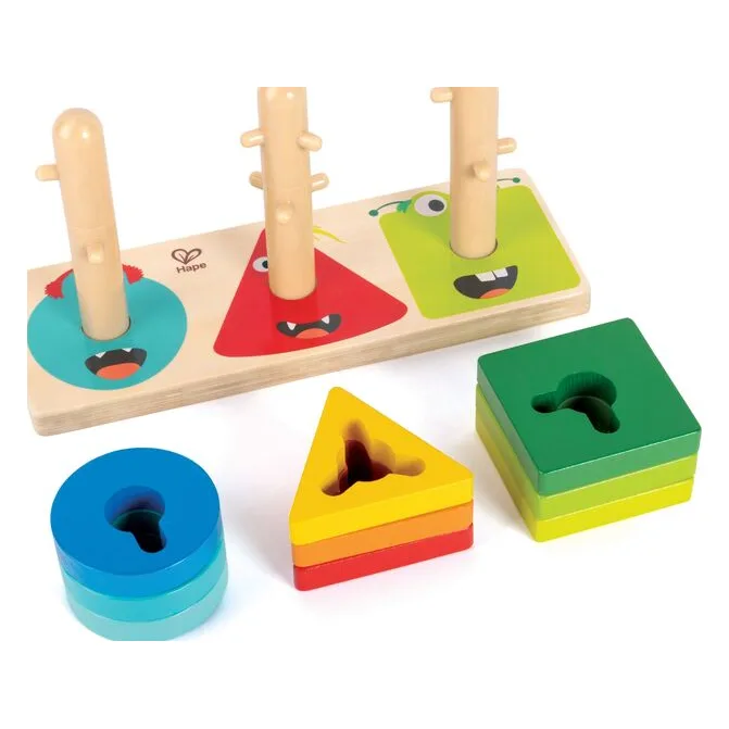 Hape Early Explorer Ξύλινα Τουβλάκια Monster (E0494) - φωτογραφία 3