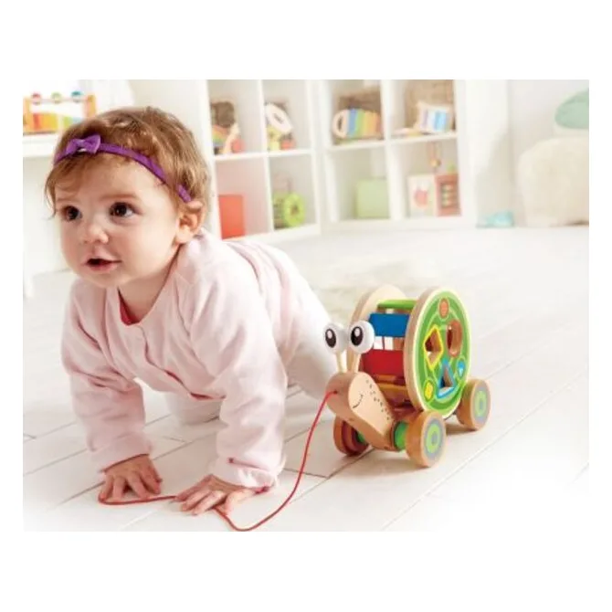 Hape Push & Pull Ξύλινο Συρόμενο Σαλιγκάρι (E0349) - φωτογραφία 2