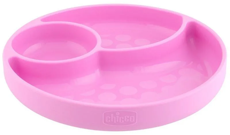 Chicco Πιάτο Με Χωρίσματα Ροζ 12Μ+ (F05-10216-10)